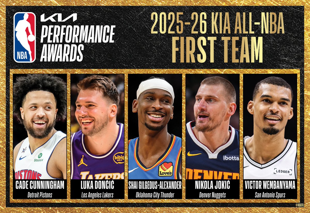 NBA直播-🌟最佳阵容一阵：亚历山大、约基奇、文班亚马、东契奇、坎宁安